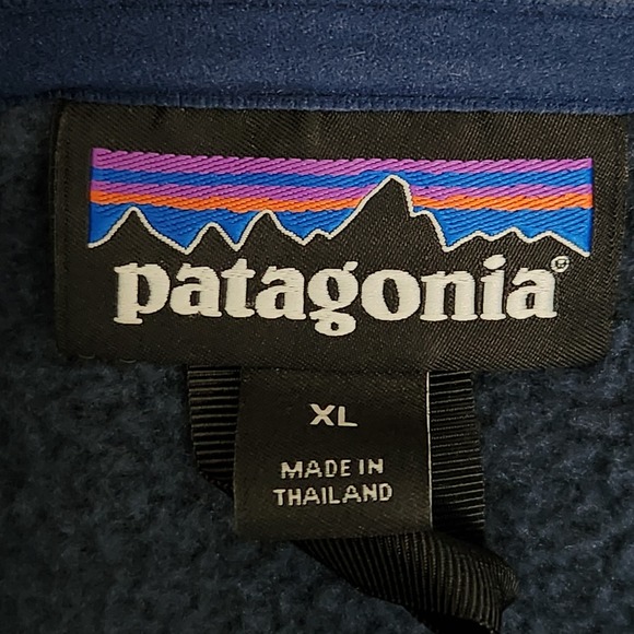 Patagonia Better Sweater 1/4 Zip Pullover Jacket Mens XL Navy Blue Fleece Patch - Picture 5 of 10